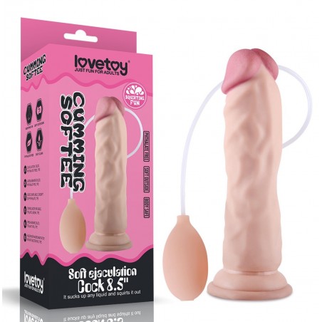 Gode Ventouse qui Ejacule Cumming Softee 19 x 4.3 cm