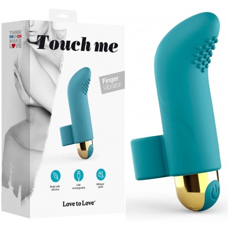 Doigt Vibrant Rechargeable Touch Petrole