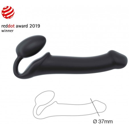 Gode Ceinture Sans Ceinture Réaliste Noir 15,8 X 3,7 cm
