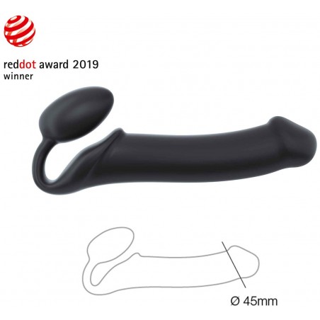 Gode Ceinture Sans Ceinture Réaliste Noir 16 X 4,5 cm