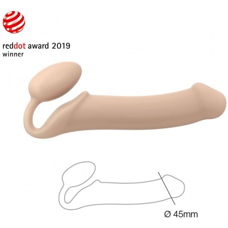 Gode Ceinture Sans Ceinture Réaliste Beige 16 X 4,5 cm
