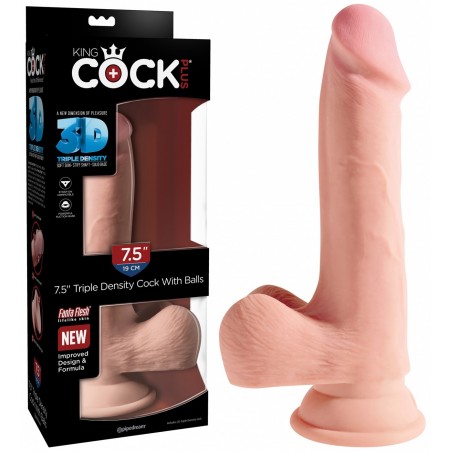 Gode Triple Densité Long. 22,5 cm - Diam. 4,2 cm Toucher Peau - 22,5 cm