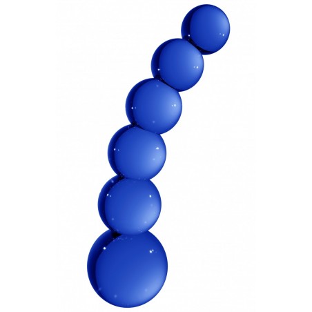 Gode en Verre Long. 18 cm - Chrystalino Planets Bleu