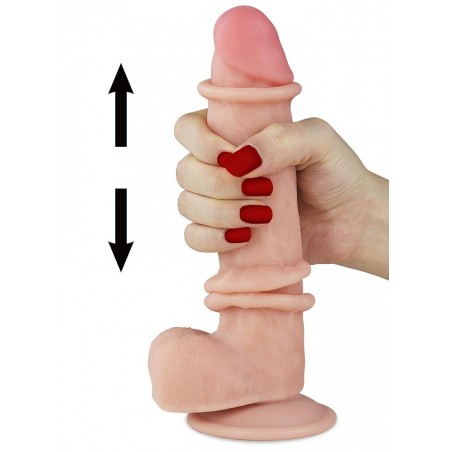 Gode qui se Décalotte 20 cm / Diam. 4.2 cm a Ventouse