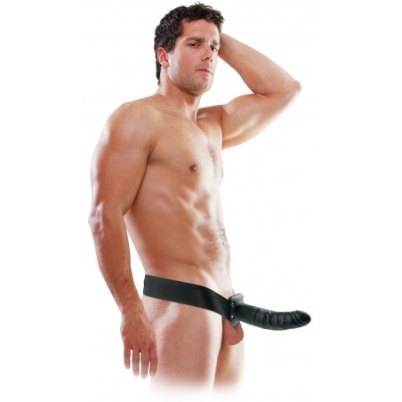 Gode Ceinture Creux Noir Fetish Fantasy - 20 cm