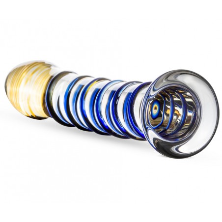 Gode en Verre 17.5 cm/3.4 cm Chaud ou Froid - Coloré No.01