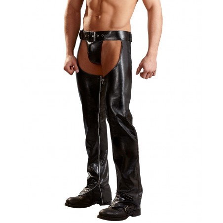 Chaps Pantalon Cowboy - S au 2XL - Sexy et String Noir