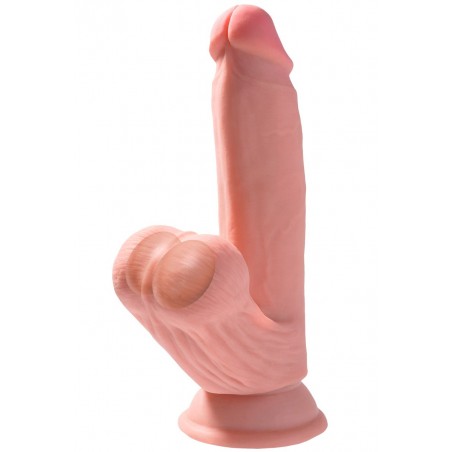Gode 21 cm / Ø 3.7 cm Triple Densité à Ventouse / Réaliste et Testicules
