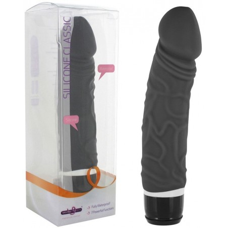 Vibromasseur Réaliste - 19 cm / diam. 4 cm - 7 vitesses - Noir
