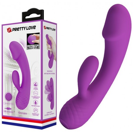 Rabbit Longueur 17.5 cm / Ø 3.7 cm - Waterproof et Rechargeable - Doreen 2