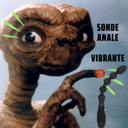 Sonde Chapelet Anal Flexible 25 cm / Ø 2.5 cm - 3 Vibrations - Waterproof - Booty Call
