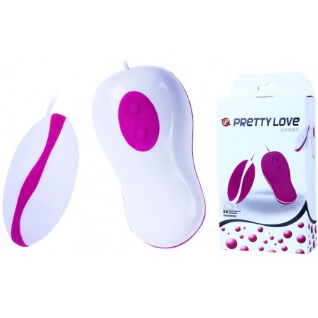 Oeuf vibrant filaire blanc et rose 30 vitesses