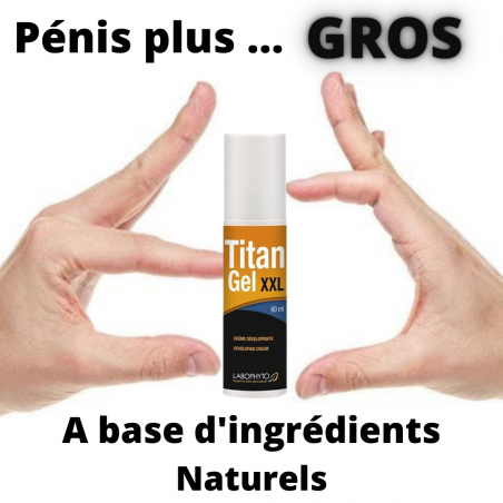 Augmentez le Volume de votre Pénis - BIO - Aloe Vera Ginkgo Biloba et Arnica -  Titan XXL - 60 ml