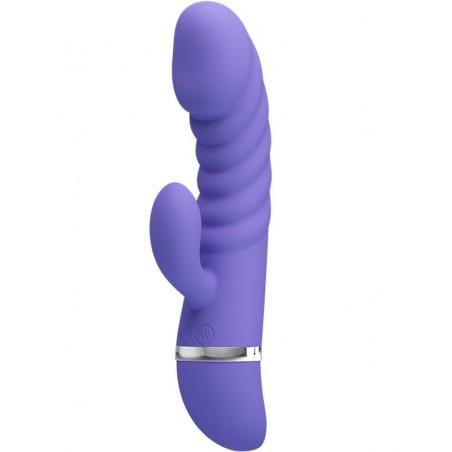 Rabbit Vibrant - Tracy - Flexible - Gland Souple - Strié - 19 cm / Ø 3,5 cm - Violet - Baile