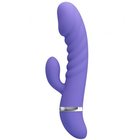 Rabbit Vibrant - Tracy - Flexible - Gland Souple - Strié - 19 cm / Ø 3,5 cm - Violet - Baile