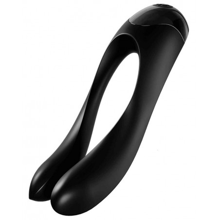 Mini Stimulateur Vibrant - 12 modes - Rechargeable et Waterproof - Satisfyer Candy Cane Noir