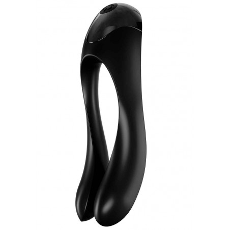 Mini Stimulateur Vibrant - 12 modes - Rechargeable et Waterproof - Satisfyer Candy Cane Noir