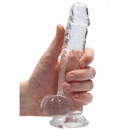 Gode Réaliste Souple Transparent - 17 cm