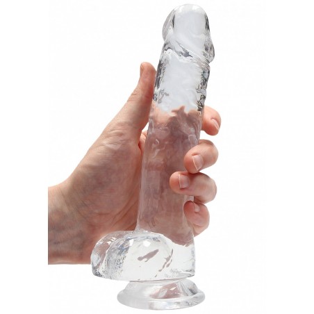 Gode Réaliste Souple Transparent - 19 cm