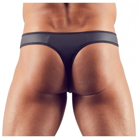 Tanga Homme Effet Mouillé - Noir Transparent - Du S au XL