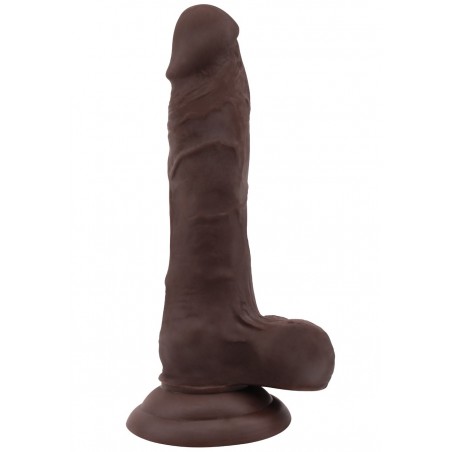 Gode Ventouse Double Densité - 17 cm / diam 3.5 cm - Toucher Peau - Flatterer Latino