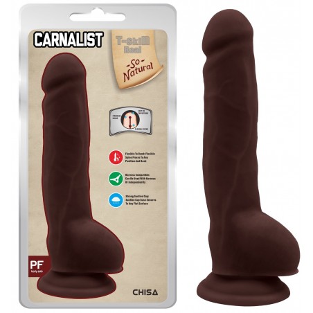 Gode Ventouse - Toucher Peau - 23 cm / Ø 4.9 cm - Double densité - Carnal Pleasure Latino