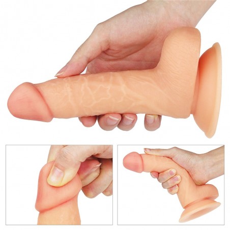 Gode Ventouse Réaliste - 17 cm / diam 3.5 cm - Ultra Soft Dude