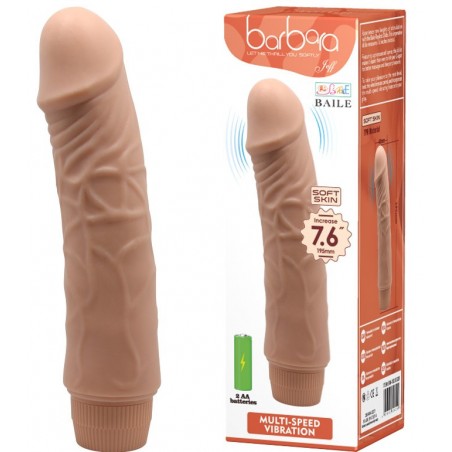 Vibromasseur Réaliste - 19,5 cm / Ø 3.8 cm - Nervuré - Jeff