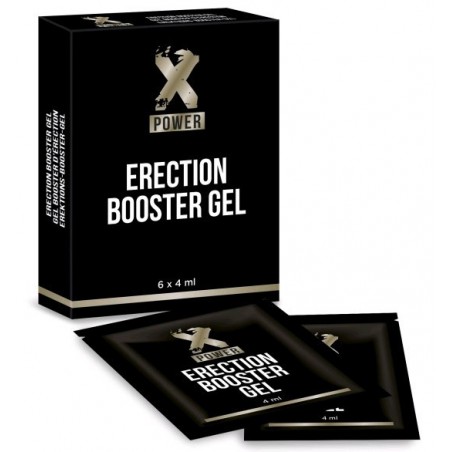 Erection Booster Gel - Dosettes Individuelles - 6 x 4 ml- Comestible et Compatible avec les Préservatifs
