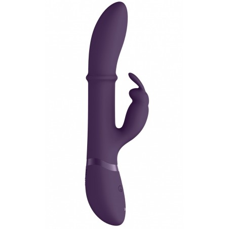 Rabbit Vibrant - Halo - Anneau Va Et Vient - Rechargeable - Waterproof - 24 cm / Ø 3,4 cm - Violet - Elegance Vive
