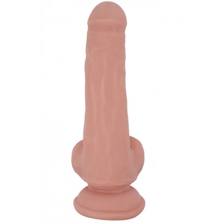 Gode Ventouse Double Densité - 19.5 cm / Ø 4 cm - Toucher Peau - Bottomless