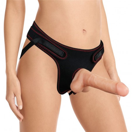 Gode Ceinture Avec Testicules Pour Femme Igen - Amovible - Réaliste - 20 cm / Ø 3,7 cm - Chair - Lovetoy