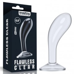Plug Anal Arrondi A Ventouse Ou Harnais - Anal Et Point P - Flawless - 13 cm / Ø 4,3 cm -Transparent - Lovetoy