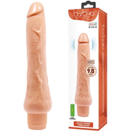Vibromasseur Nervuré - Réaliste - Dryad - 21 cm / Ø 4 cm - Chair - Baile