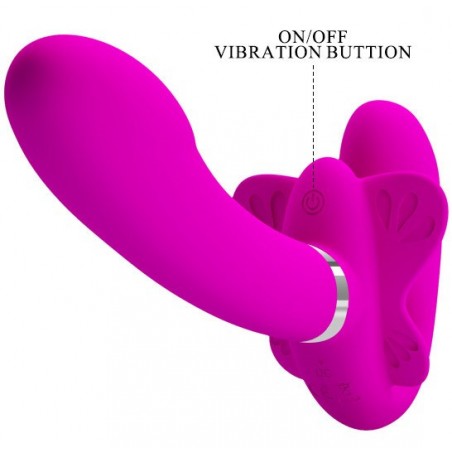 Gode Ceinture pour Femme Strapless Valerie Vibrant - Sans Harnais - Rechargeable - Waterproof - 14 cm / Ø 3,2 cm - Rose - Baile