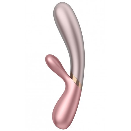 Rabbit Vibrant Et Chauffant - Hot Lover - Fonction Anale - Connecté - Rechargeable - Waterproof - Rose - Satisfyer