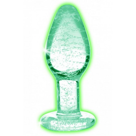 Plug Bijou Anal - Rosebud - Booty Sparks - Verre - Chaud / Froid - Phosphorescent - Taille Small - 7,5 cm / Ø 2,7 Cm - XR Brands