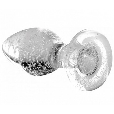 Plug Bijou Anal - Rosebud - Booty Sparks - Verre - Chaud / Froid - Phosphorescent - Taille Small - 7,5 cm / Ø 2,7 Cm - XR Brands