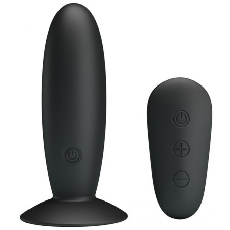 Plug Anal Vibrant - Mr Play - Télécommandé - Rechargeable - Waterproof - 11 cm / Ø 3,3 cm - Noir - Baile