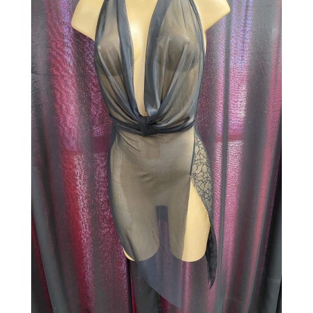 Robe noire sensuellement transparente - SandyX