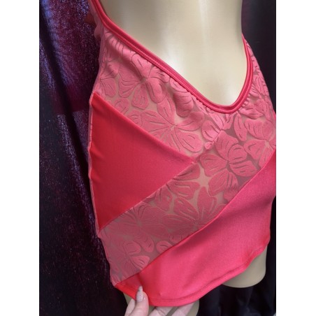 Robe dos nu - Décolleté Plongeant - Douce Dentelle rose - Du 35 au 46