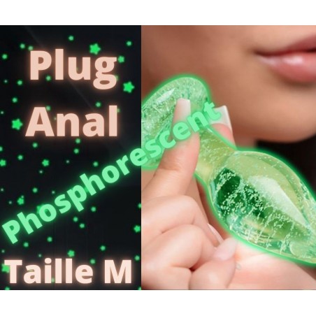 Plug Anal Phosphorescent Thermoréactif - 8.5 cm / Ø 3.2 cm - Medium