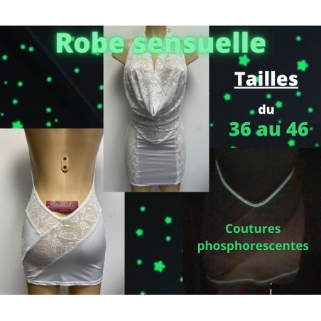 Robe phosphorescente - sensuelle - libertine - soirée coquine