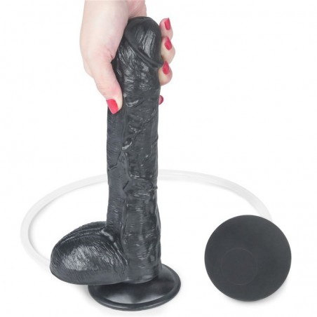 Gode Ventouse Qui Ejacule - 25 cm / Ø 4,5 cm - Réaliste - Noir - Lovetoy