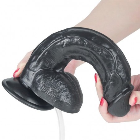 Gode Ventouse Qui Ejacule - 25 cm / Ø 4,5 cm - Réaliste - Noir - Lovetoy