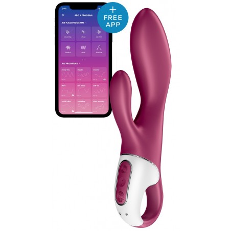 Rabbit - Heated Affair - Satisfyer - Chauffant - Pourpre - 20,5 cm / Ø 3,8 cm