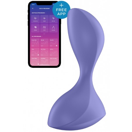 Plug Anal Vibrant - Sweet Seal - Rechargeable - Connecté - 11,2 cm / Ø 3,5 cm - Mauve