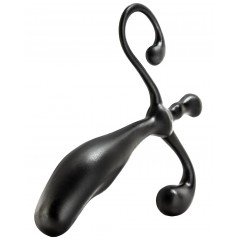 Stimulateur de Prostate - Plug Anal Adventures - Incurvé - 8.5 cm / Ø 2,5 cm - Noir - Blush