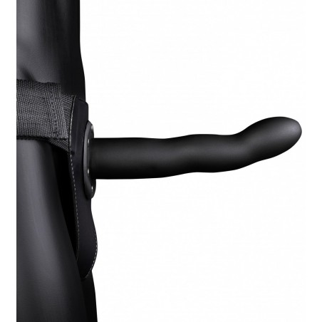 Gode Ceinture Creux - Incurvé - Ceinture Réglable - Unisexe - 20 Cm / Ø 4 Cm - Noir - RealRock - Ouch