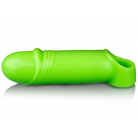 Gaine Creuse - Verte Fluorescente - 16 cm / Ø 4 cm Extensible - Ouch